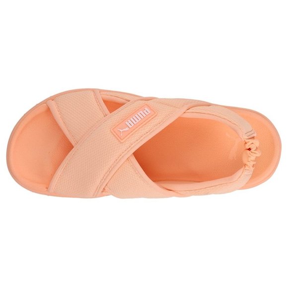 PUMA Women's Orange Synthetic Leather Upper Mayze Platform Sandals - Picture 2 of 5